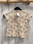 Preview: Zara  T-Shirt  Gr. 98  beige sand Blumen Struktur 