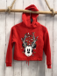 Preview: Disney  Pullover  Gr. 122  rot Kapuze Micky Mouse mit Weihnachtsbeleuchtung 