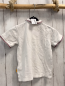 Preview: Steiff  T-Shirt  Gr. 104  weiß Polokragen mit grau rot weißem Streifenbund 