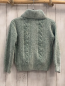 Preview:   Pullover  Gr. 134  mint hellgrau meliert Strick Zöpfe Rolli 