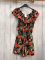 Preview: Name it  Playsuit  Gr. 146  schwarz bunte Blätter 