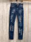Preview: Raizzed  Hose  Gr. 140  blau Jeans Bund verstellbar  weiße Punkte 