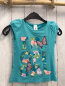 Preview:  T-Shirt Gr. 116  türkis Schrift Schmetterlinge