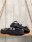 Preview: Tamaris  Sandalen  Gr. 40  silber Riemen schwarze dicke Sohle 
