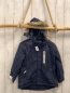 Preview: H&M Jacke Gr. 110  blau Fellbund an Kapuze