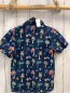 Preview: H&M  Sommerhemd  Gr. 122  blau bunte Palmen 
