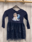 Preview: H&M  Kleid  Gr. 110  blau Elsa + Tüllüberrock mit glänzenden Punkten 