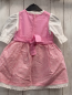 Preview: 2tlg  Bluse + Kleid  Gr. 80  rosa Edelweiß + rosa weiß kariert + weiß mit Lochstickerei