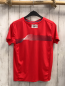 Preview: Decathlon  Sportshirt  Gr. 134  rot + grau hellgrau weiße Streifen 