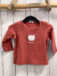 Preview: Benetton  Langarmshirt  Gr. 74  rot Katzenkopf 