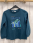 Preview: S´Oliver  Langarmshirt  Gr. 128  petrol hellgrüner Dino Schrift 
