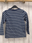 Preview: Salt & Pepper  Langarmshirt  Gr. 116  blau weiße Streifen Bagger Schrift 
