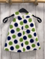 Preview: Tutto Piccolo  Kleid  Gr. 80  weiß grün blaue Punkte blaue Schleife 