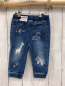 Preview: Nutmeg Jeggings  Gr. 74  blau Jeans gestickte Tiere 
