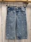 Preview: Reserved  Hose  Gr. 92  hellblau Jeans gestickte Blumen 