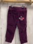 Preview: Dopodopo Hose  Gr. 80  aubergine Kord gefüttert gestickte Blumen 