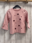 Preview:  Langarmshirt  Gr. 98  rosa weinrot silber Steine 