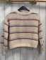 Preview:   Pullover  Gr. 134  beige + weinot mint rosa Streifen Strick 