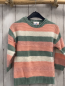 Preview:   Pullover  Gr. 104  mint lachs weiße Streifen Strick 