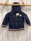 Preview: Steiff  Jacke  Gr. 74  blau Kapuze blau rot weißer Streifensaum 