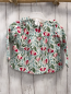 Preview: Alana  Langarmshirt  Gr. 104  weiß rosa rote Blumen oliv mint Blätter 