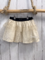 Preview: Zara  Rock  Gr. 104  beige transparenter Tüllüberrock mit scwarzen Punkten schwarzer Bund 