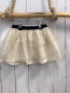 Preview: Zara  Rock  Gr. 104  beige transparenter Tüllüberrock mit scwarzen Punkten schwarzer Bund 