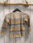 Preview:   Pullover  Gr. 104  beige Rippen + hellblau rot mais blaue Streifen 