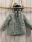 Preview: Vertbaudet 2tlg  Winterjacke  Gr. 104  kiwi + rosa geblümte Innenjacke 