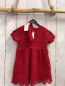 Preview: 2tlg H&M  Kleid + Stirnband  Gr. 92  rot Lochstickerei 