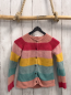 Preview:   Strickjacke  Gr. 128  rosa pink mais mint grüne Streifen 