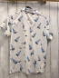 Preview:   Sportshirt  Gr. 158  weiß Kragen hellblaue Segelboote 