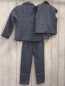 Preview: 3tlg Sakko + Weste + Hose Gr. 116  blau hellblau kariert