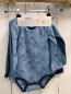 Preview: neu 3 P Body  Gr. 74  blau petrol hellblau lang 