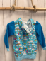 Preview: neu Babauba  Sweatjacke  Gr. 116  hellblau Wolken Sonne Ballons Bögel 