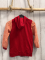 Preview: neu Babauba  Sweatjacke  Gr. 116  rot Kapuze + rot weiß gestreifte Ärmel 