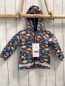 Preview: neu Babauba  Regenjacke  Gr. 74  grau bunte Dinos 