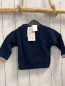 Preview: neu  Pullover  Gr. 74  blau bunte Schrift + bunter Streifenbund NP 15,99 € 