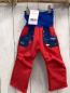 Preview: neu Babauba  Softshellhose  Gr. 68  rot blaue Taschen mit Fahrzeuge blauer Bund 