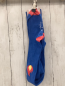 Preview: neu Babauba Strumpfhose  Gr. 134/140  blau rote Fersen Flammen NP 14€