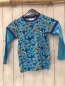Preview: Babauba Langarmshirt Gr. 110  blau Haie dunkelblauer Bund