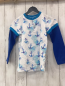 Preview: Babauba Langamshirt Gr. 104  weiß blaue Anker + blaue Ärmel