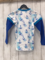 Preview: Babauba Langamshirt Gr. 104  weiß blaue Anker + blaue Ärmel