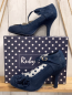 Preview: neu Ruby Shoes  Pumps  Gr. 39  blau Melinda mit Rosetten weiße Innensohle mit blauen Punkten 