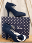 Preview: neu Ruby Shoes  Pumps  Gr. 39  blau Melinda mit Rosetten weiße Innensohle mit blauen Punkten 