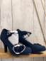Preview: neu Ruby Shoes  Pumps  Gr. 39  blau Melinda mit Rosetten weiße Innensohle mit blauen Punkten 