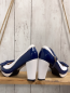 Preview: neu  Pumps  Gr. 39  blau weiß Lack 