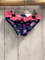 Preview: neu Babauba  Badehose  Gr. 86/92  blau rosa Rüschenbund kleine Bilder Schrift 