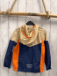 Preview: Trollkids  dünne Übergangsjacke Gr. 110  blau beige orange Kapuze orange Reißverschluss 
