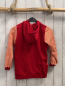 Preview: neu Babauba Sweatjacke Gr. 116  rot + rot weiß gestreifte Ärmel Kapuze